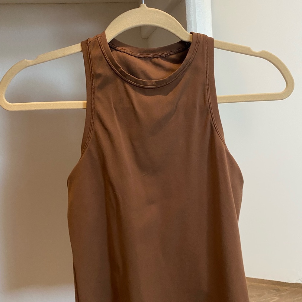 Vuori Brown Fitted Tank Top